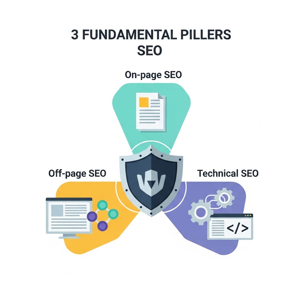 Phân Biệt SEO On-page, Off-page và Technical SEO: Kiềng 3 Chân Vững Chắc Cho Website Lên Top